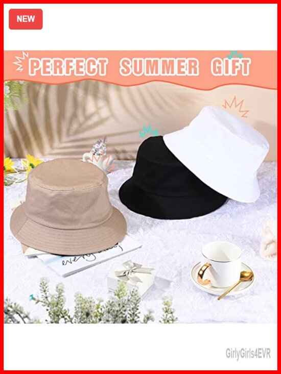 XXL Oversize Bucket Hat for Men Women Cotton Fishing Hats Sun Protection 3 Pack